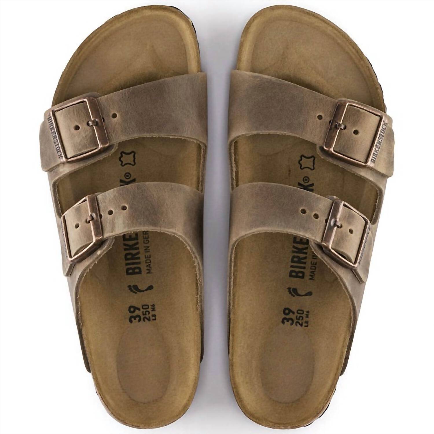Unisex Arizona Oiled Leather Sandal In Brown Brown