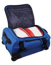 3pc GAP Soft-Shell Suitcase Lockable Travel Trolley Luggage Set 73cm Blue