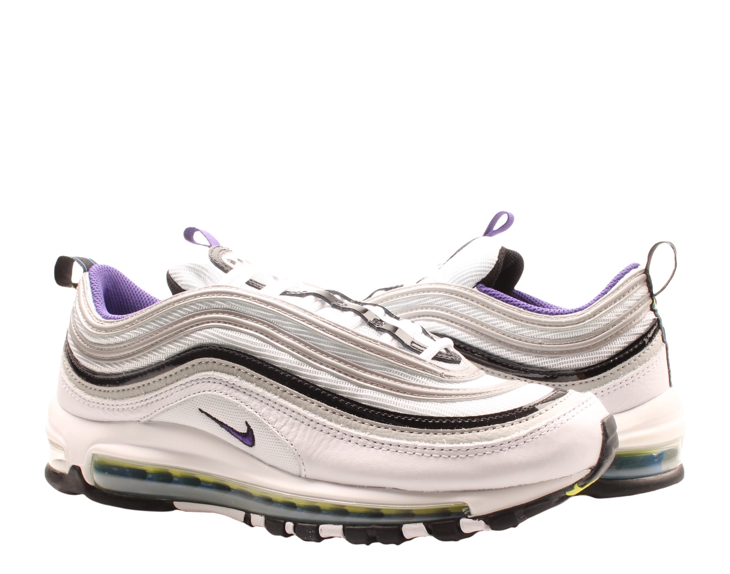 Men's Nike Air Max 97 Airmoji White/Court Purple-Black Running Shoes DD9598-100
