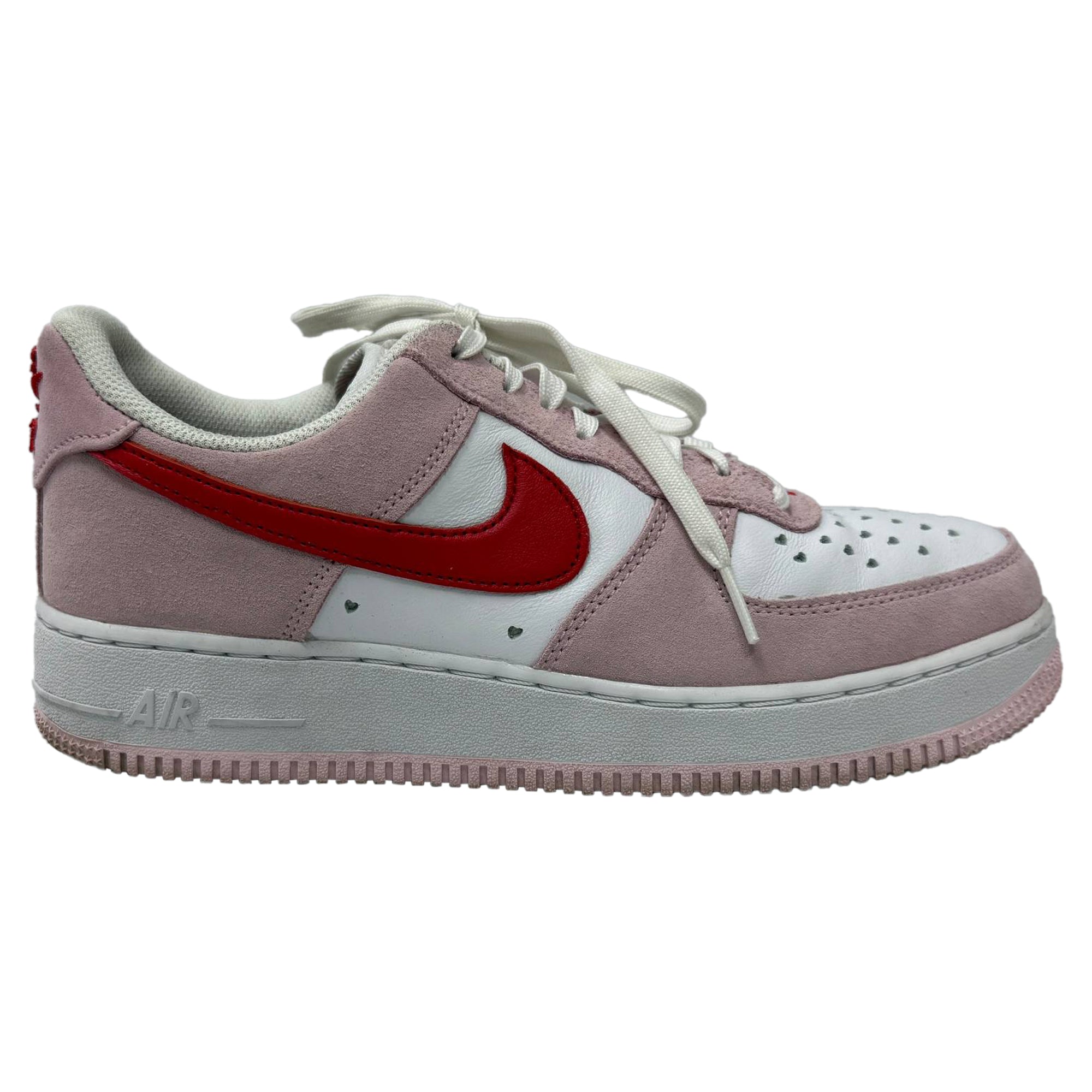 Nike Air Force 1 Low "Valentine's Day Love Letter" Sneakers in Pink Suede