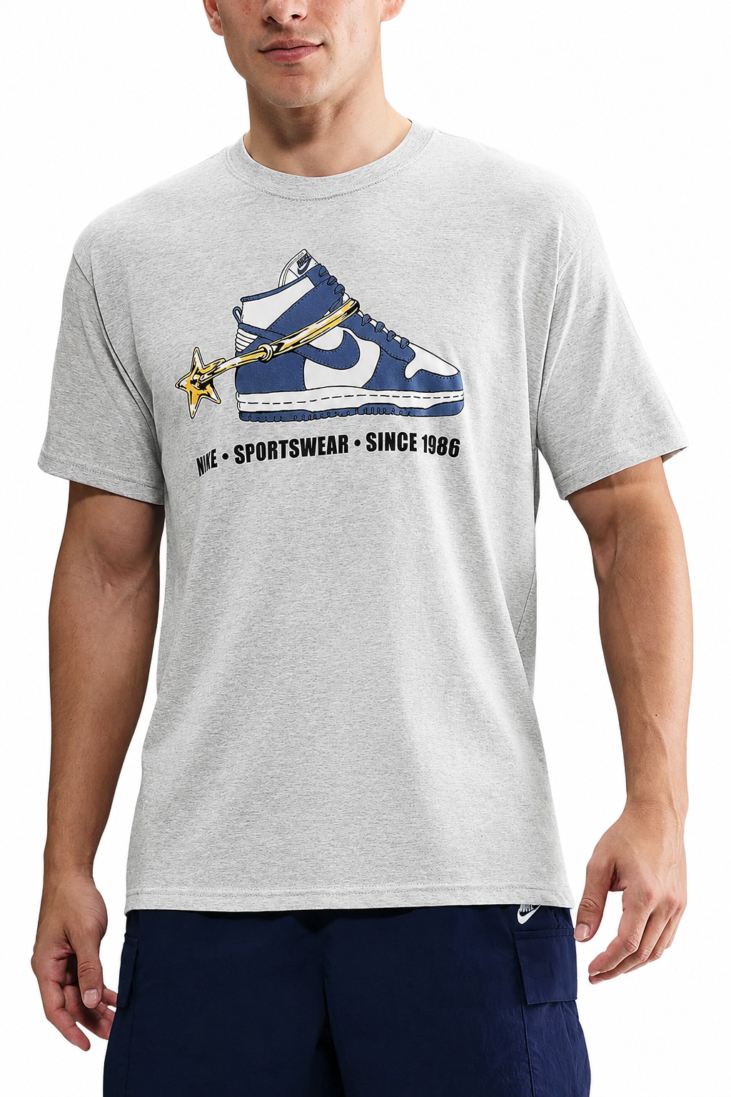 Men's Nike Sportswear Dunk Max90 T-Shirt Grey HQ9273-063