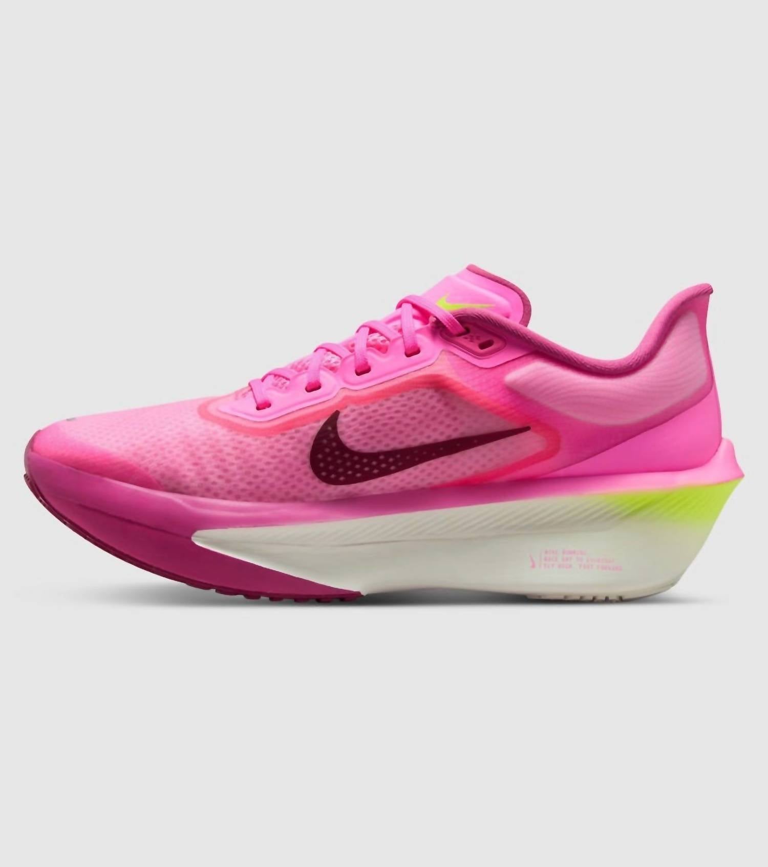 Women's Zoom Fly 6 Shoes In Pink Spell/bordeaux