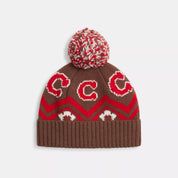 Coach Outlet Fair Isle Print Knit Beanie