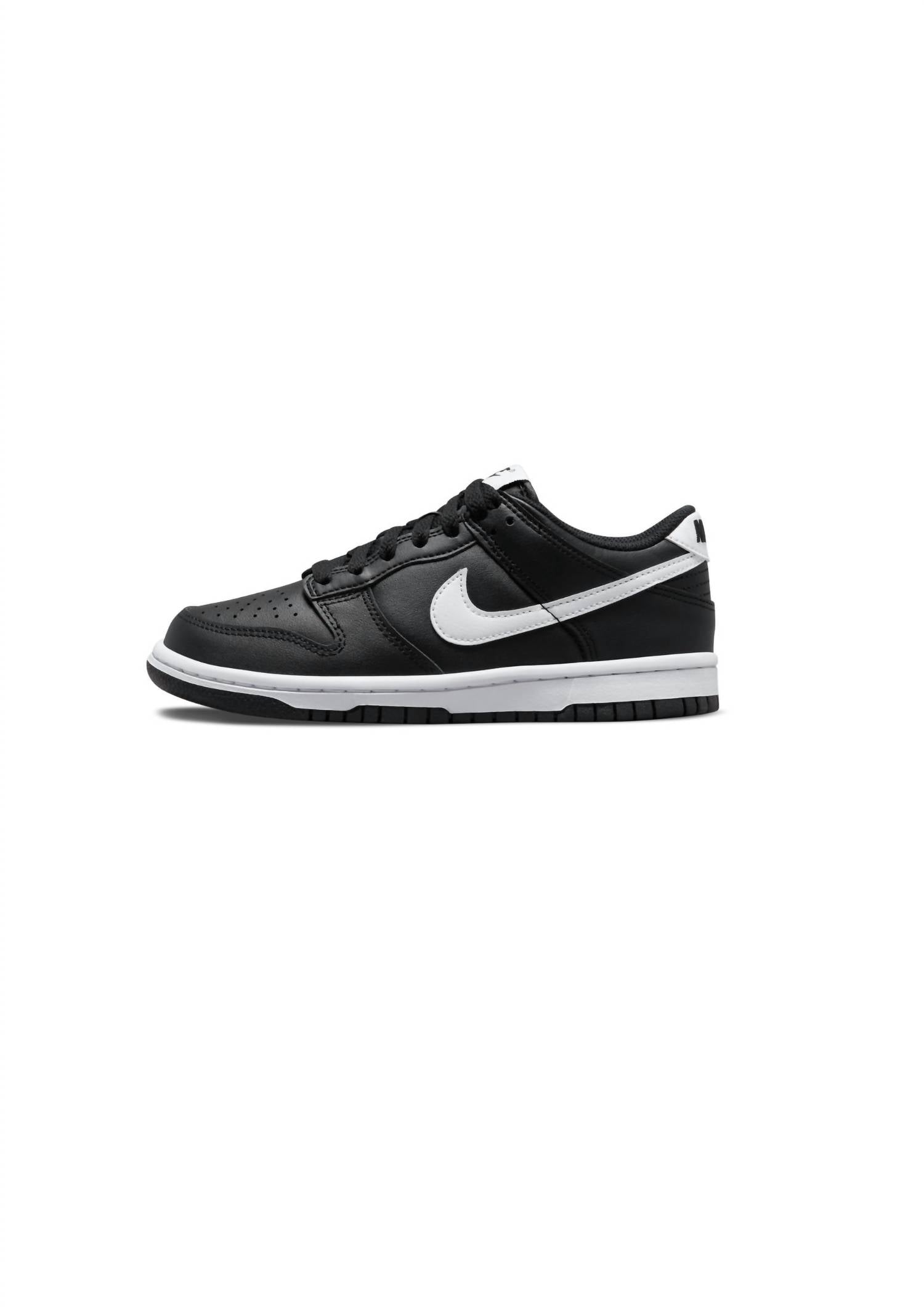 Kids Boy Dunk Low Sneaker Shoes In Black White