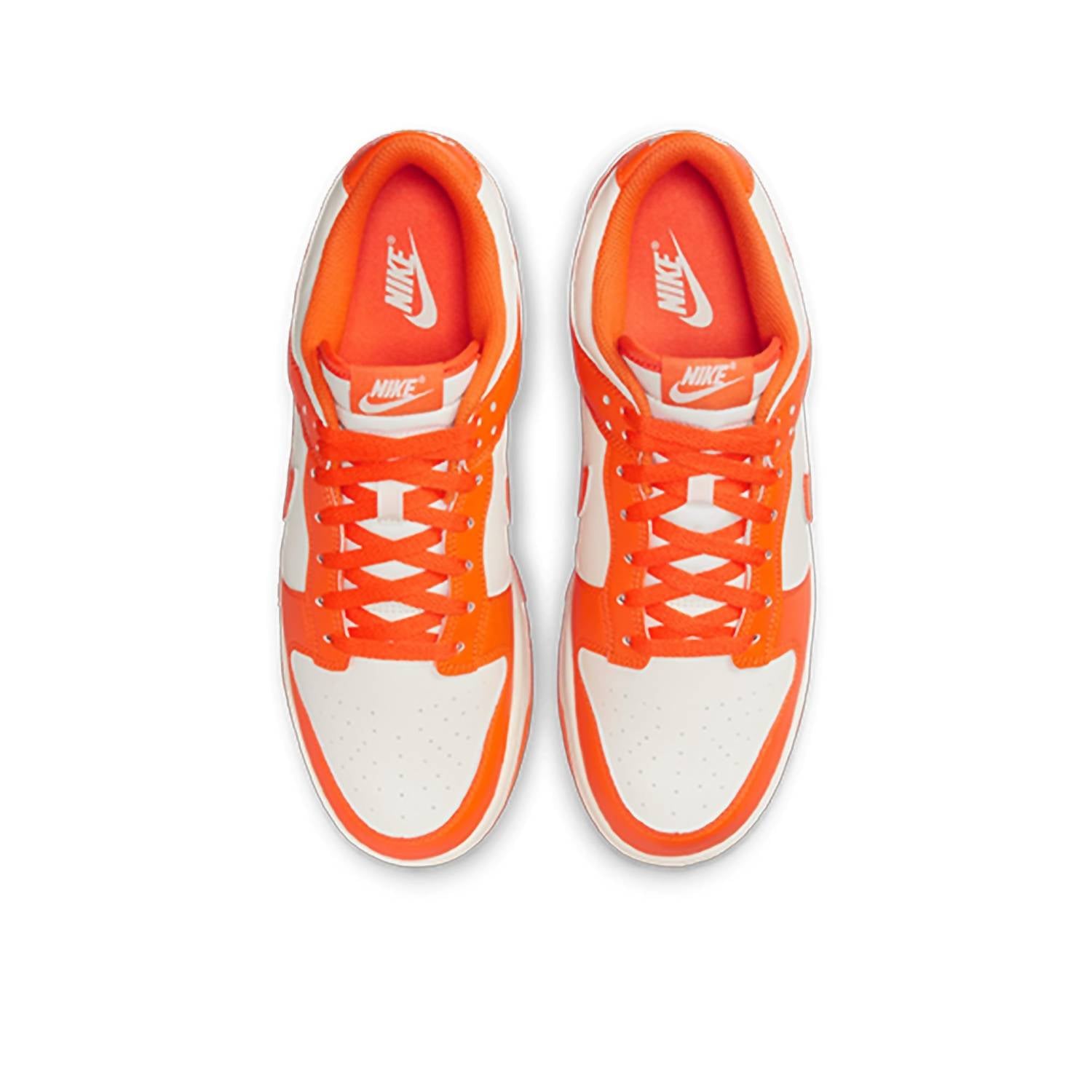 Men Dunk Low Retro Shoes In Pale Ivory/ Safety Orange