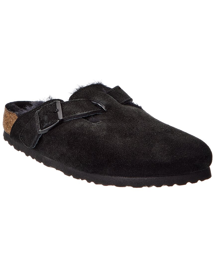 Birkenstock Boston Shearling Suede Sandal