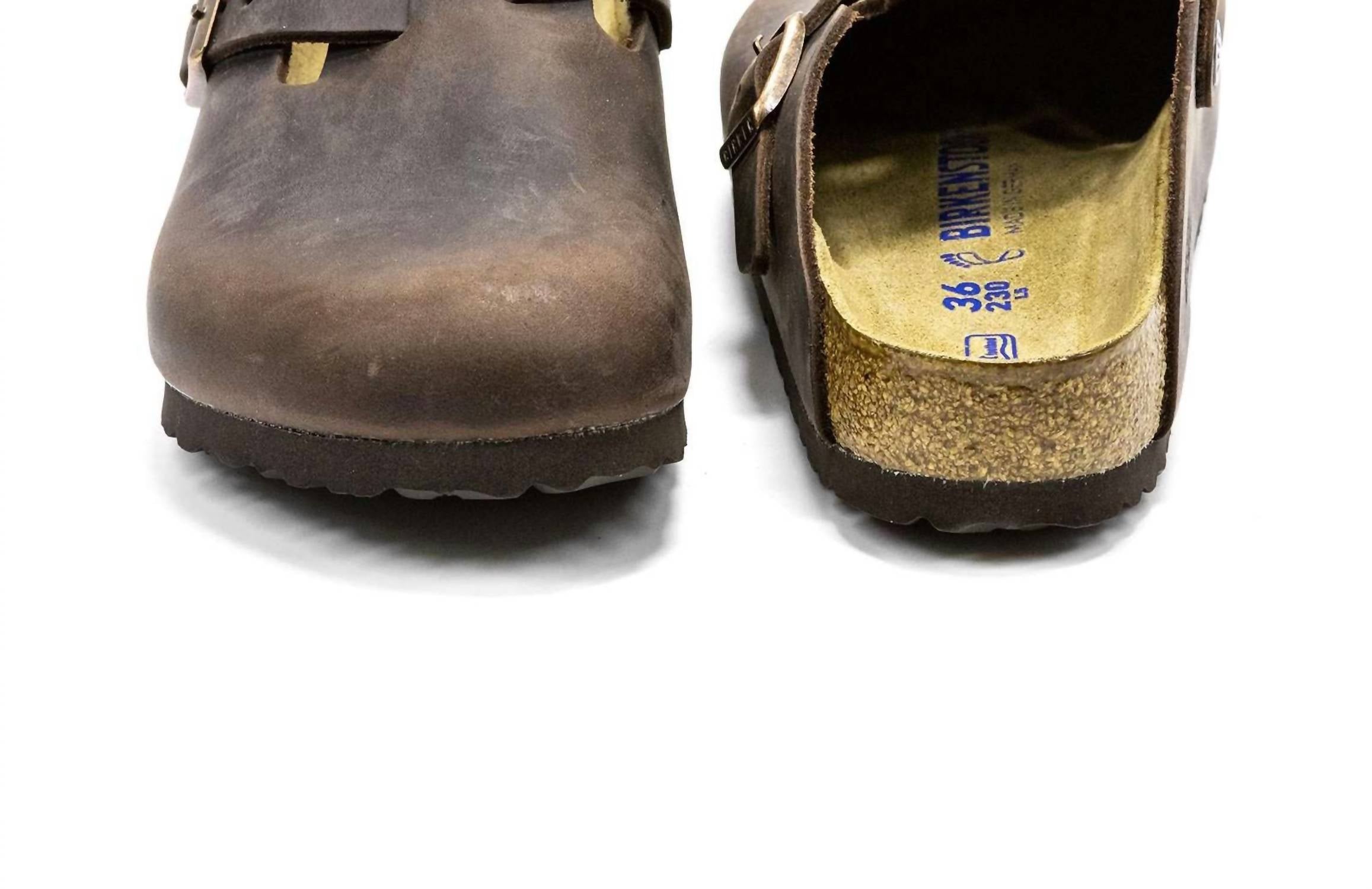 Men's Boston Soft Footbed Clogs In Habana Waxy Leather