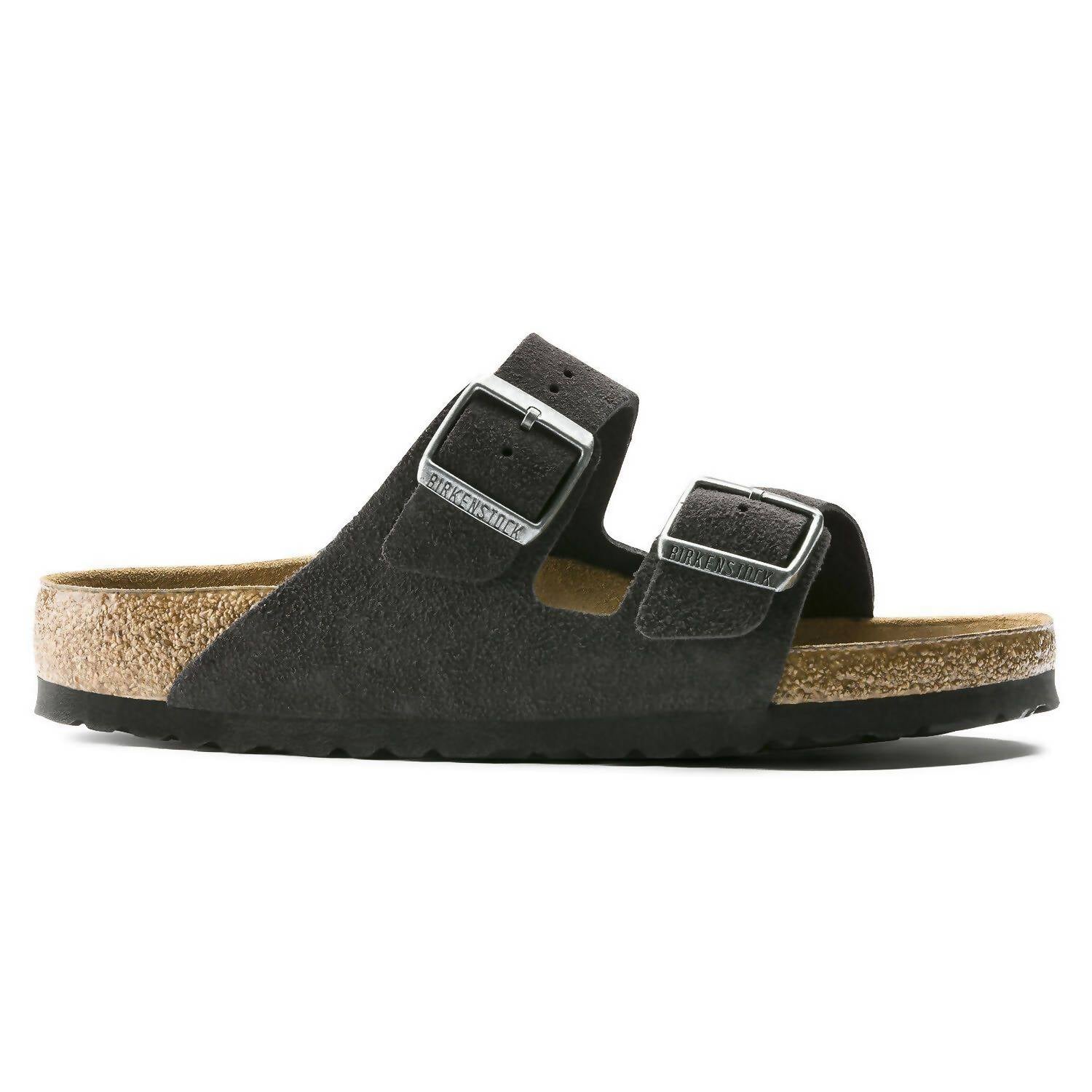 Unisex Arizona Velvet Soft Footbed Sandals In Grey