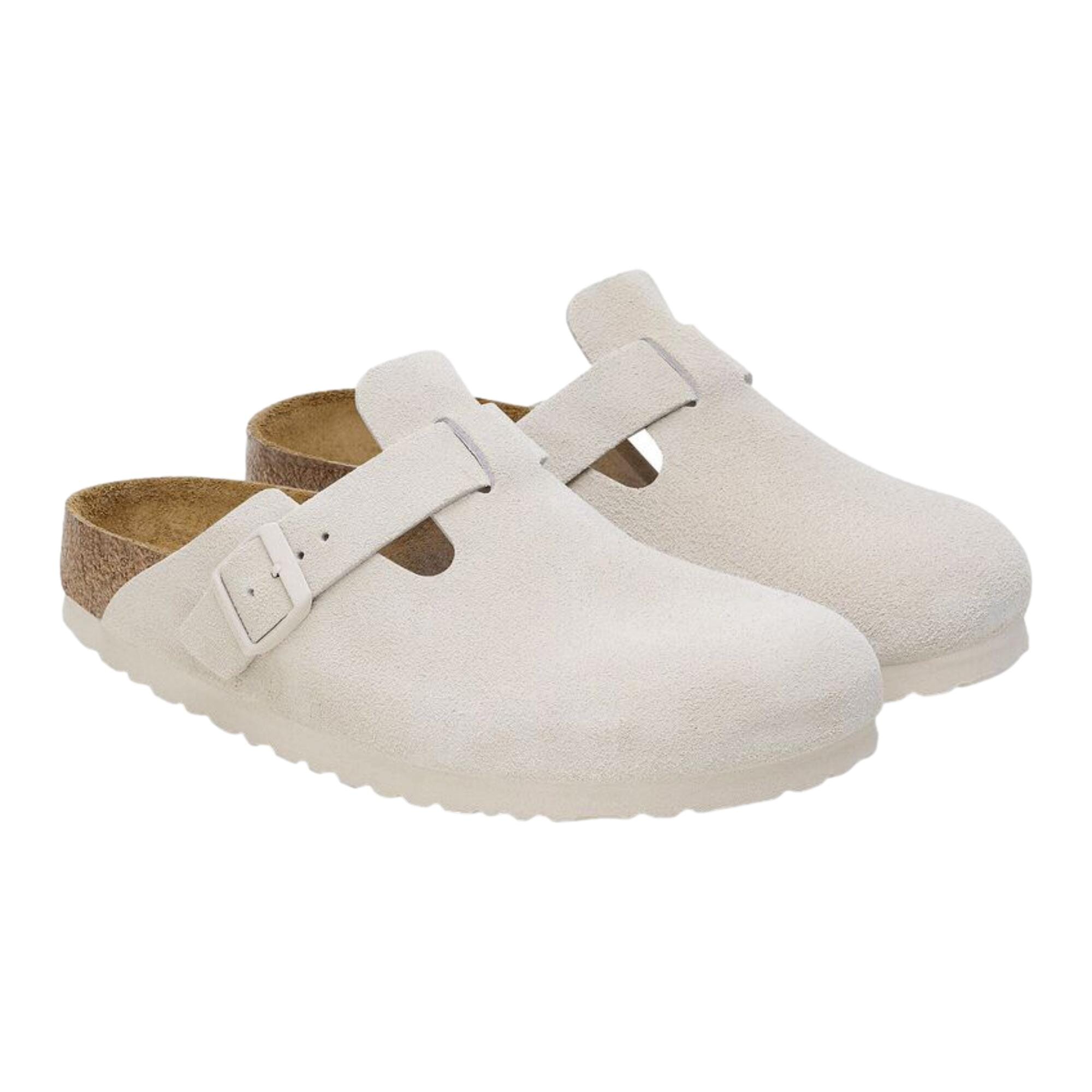 Birkenstock Boston BS Modern Suede Antique White  1024731 Men's