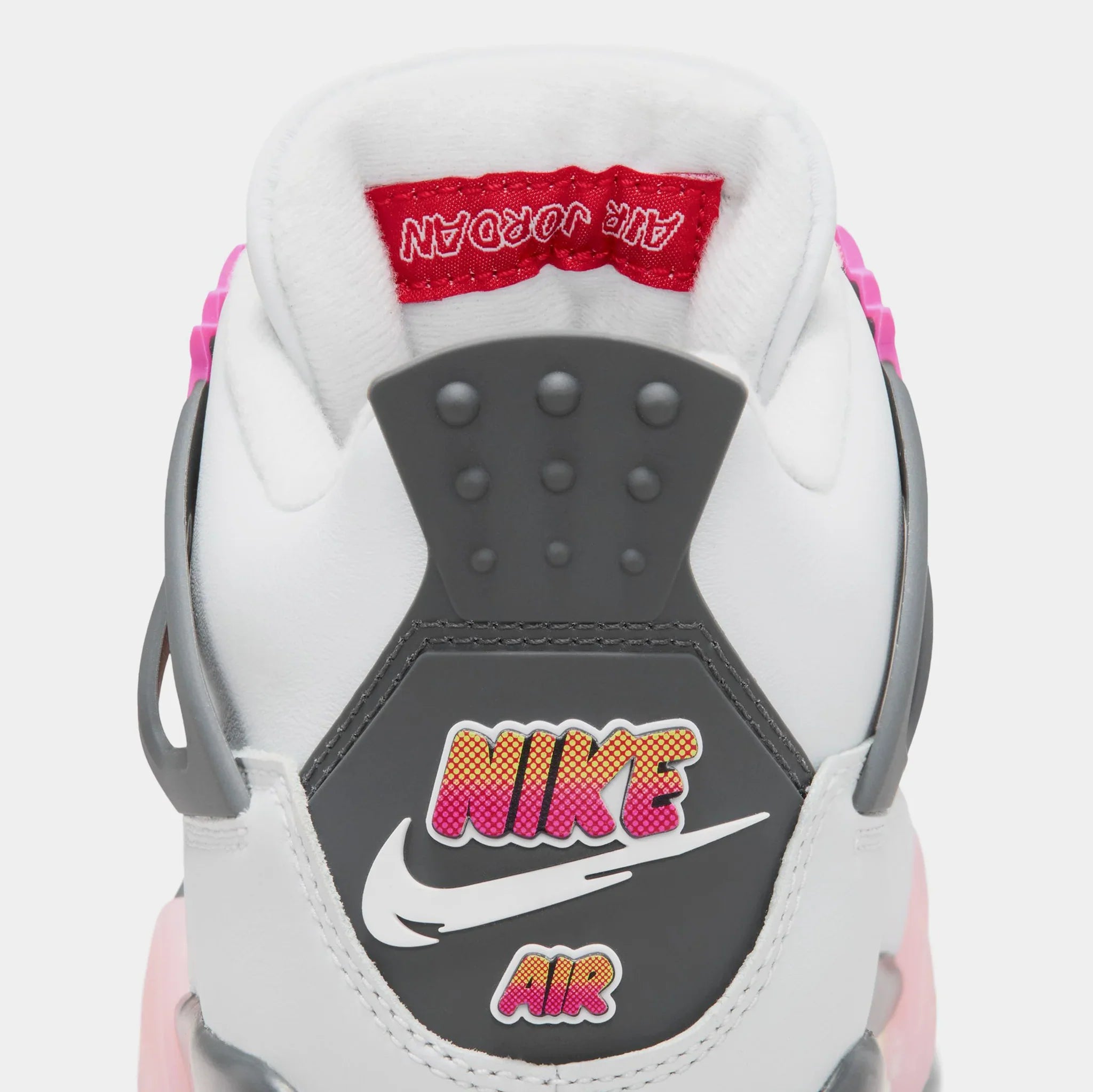 Big Kid's Air Jordan 4 Retro Comic Off White/Anthracite/Neutral Grey/Fire Pink/Light Arctic Pink/Muslin IO2361-100