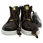 Nike Air Jordan 1 Retro High Croc Embossed OG Pinnacle Sneakers in Brown Leather