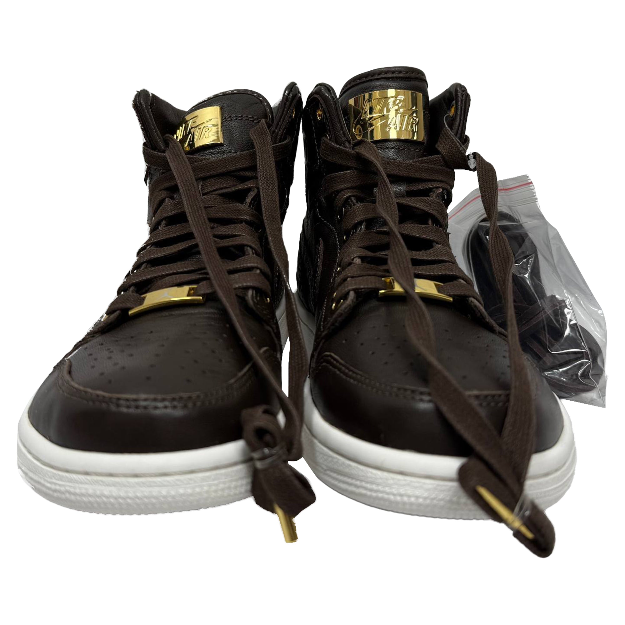 Nike Air Jordan 1 Retro High Croc Embossed OG Pinnacle Sneakers in Brown Leather