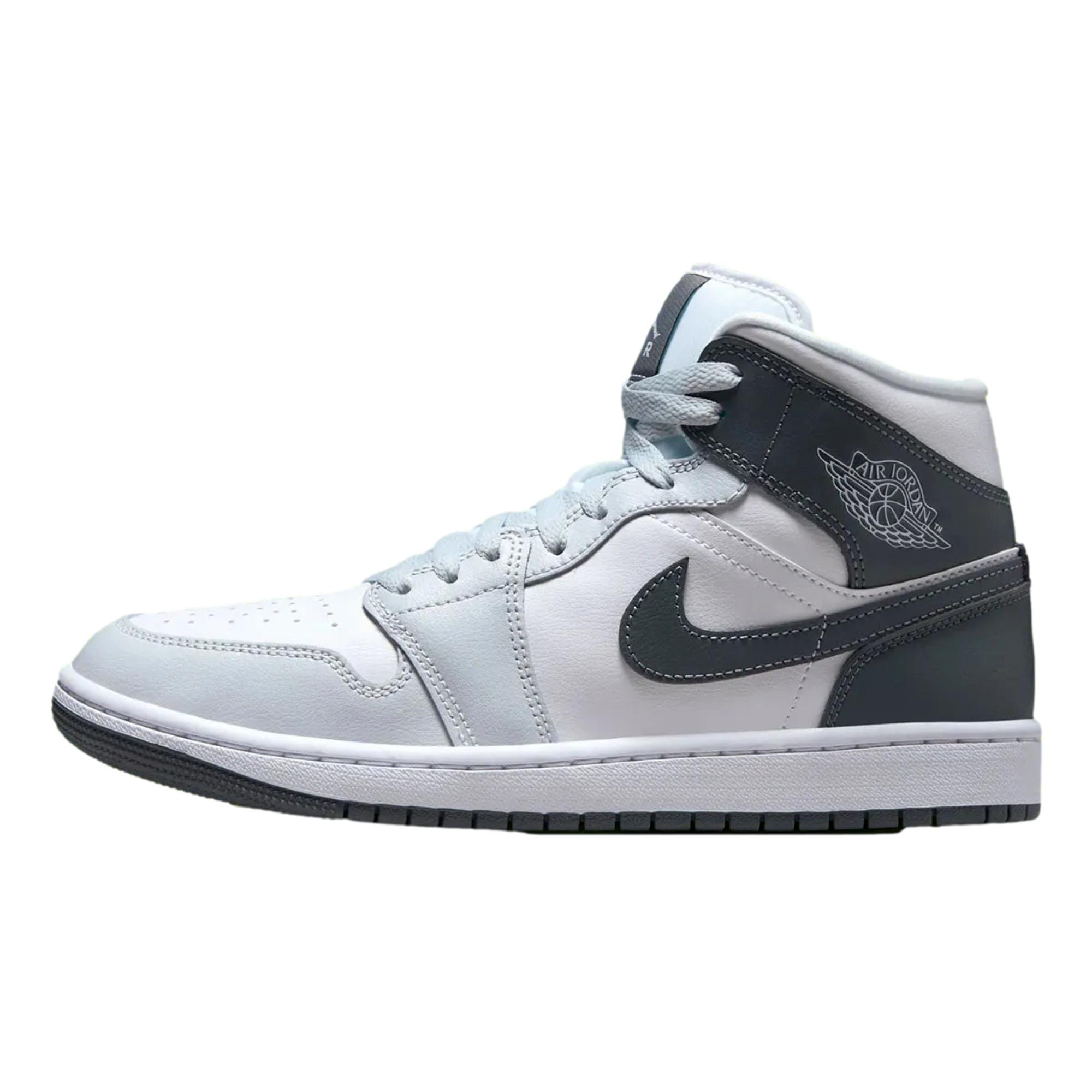 Women's Nike Air Jordan 1 Mid White / Smoke Grey - Pure Platinum BQ6472-113