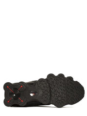 Black Cushioned Sole Leather Sneakers
