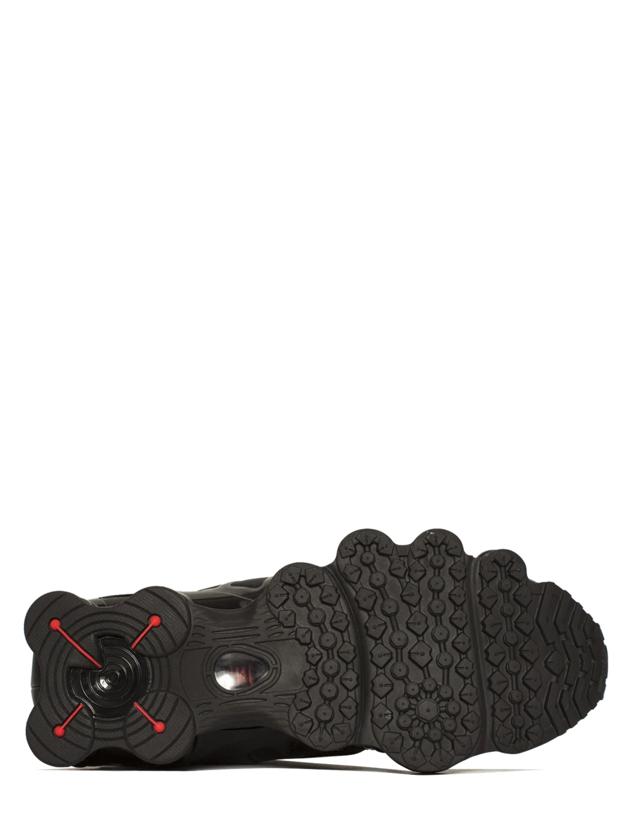 Black Cushioned Sole Leather Sneakers