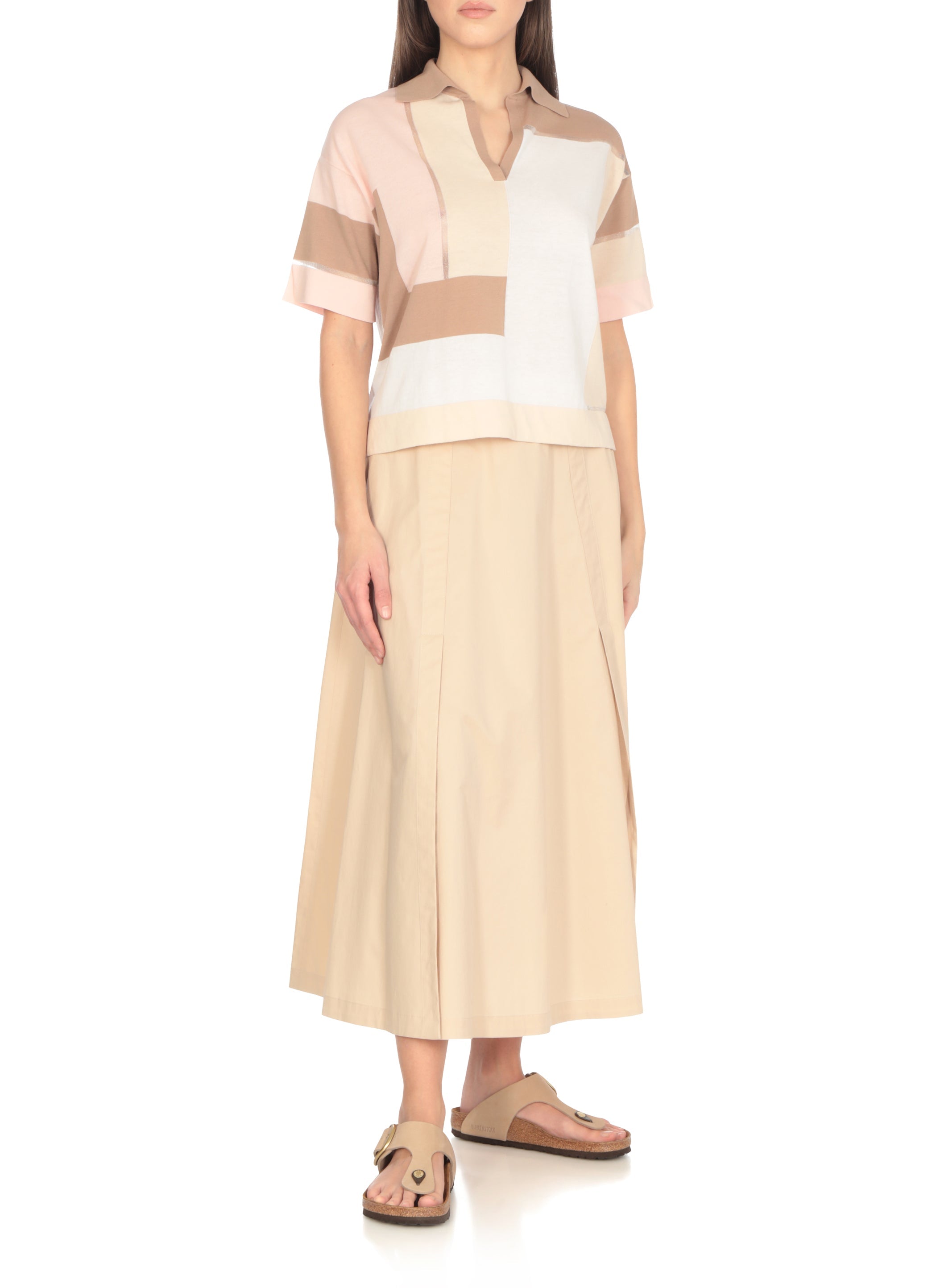 Beige Gizeh Big Buckle Sandals