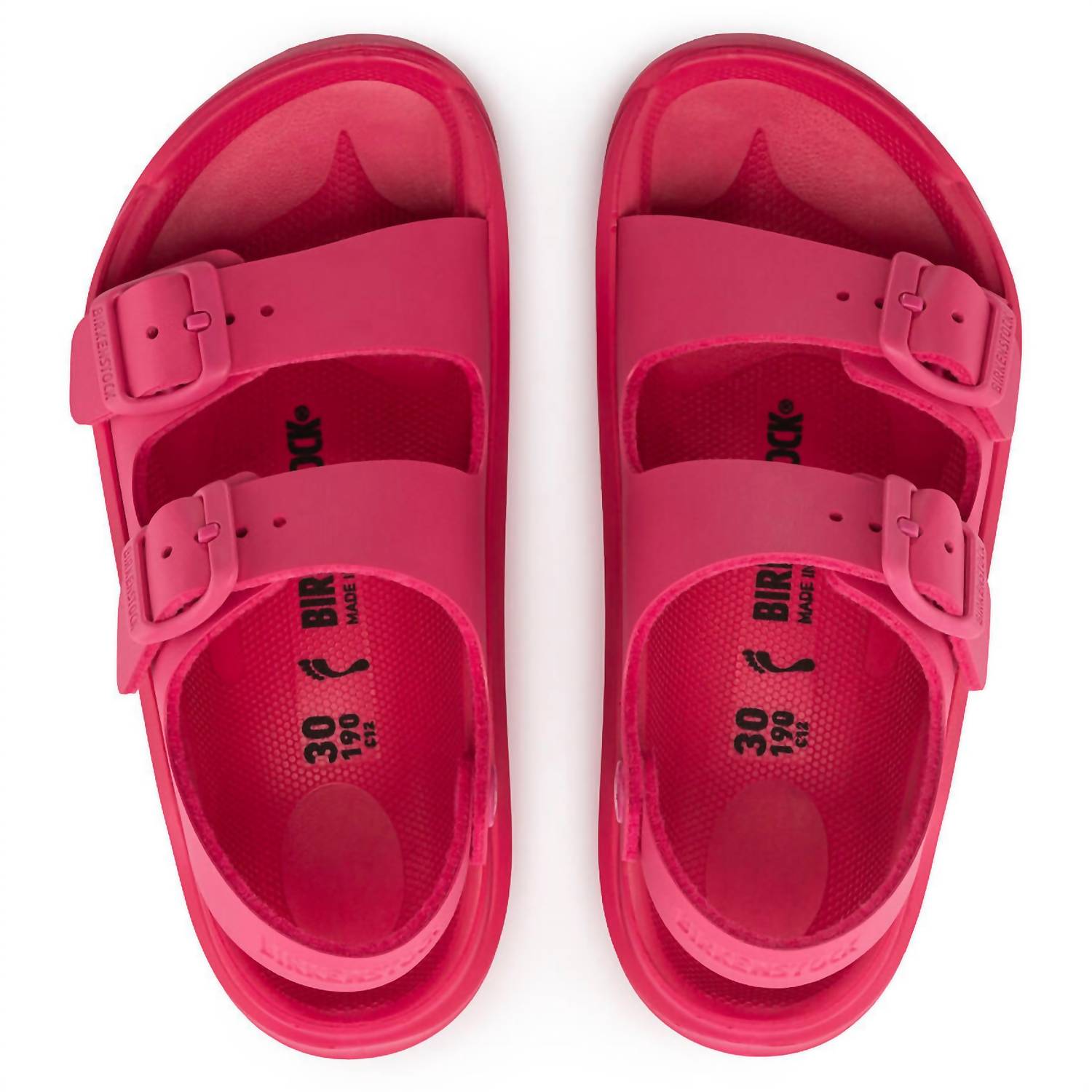 Kid's Mogami Birko-Flor Sandals In Fuchsia Tulip