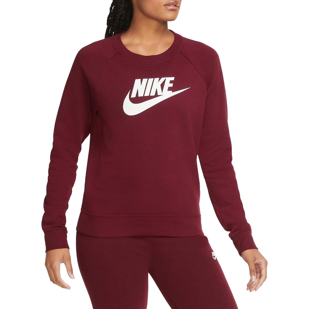 Women's Nike NSW Essential Crew Fleece Dark Red BV4112-638