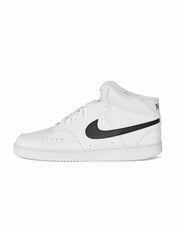 Men's Court Vision Mid Next Nature Shoes In White/black