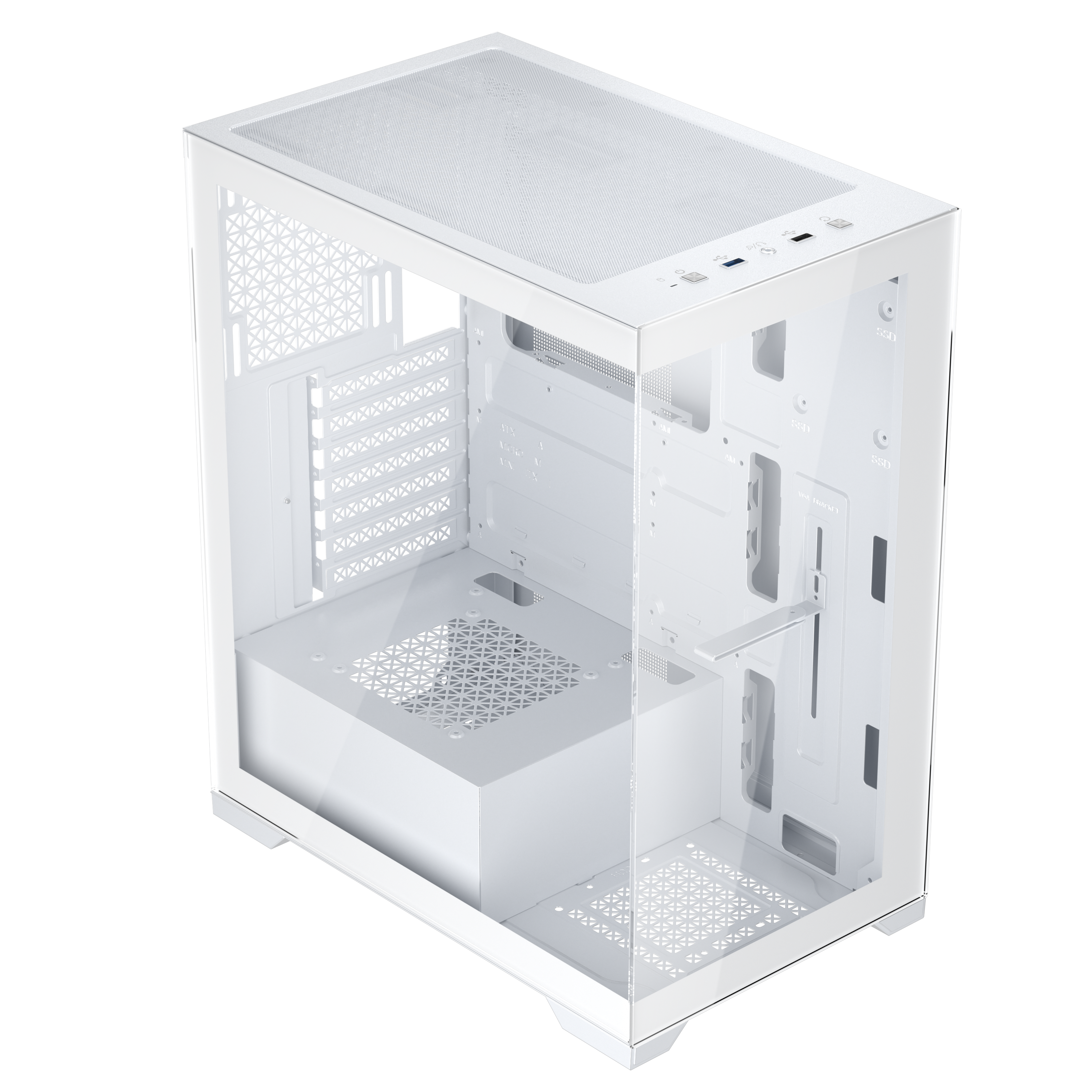 1st Player MI7 ATX M-ATX Mini-ITX PC Gaming Case (White)