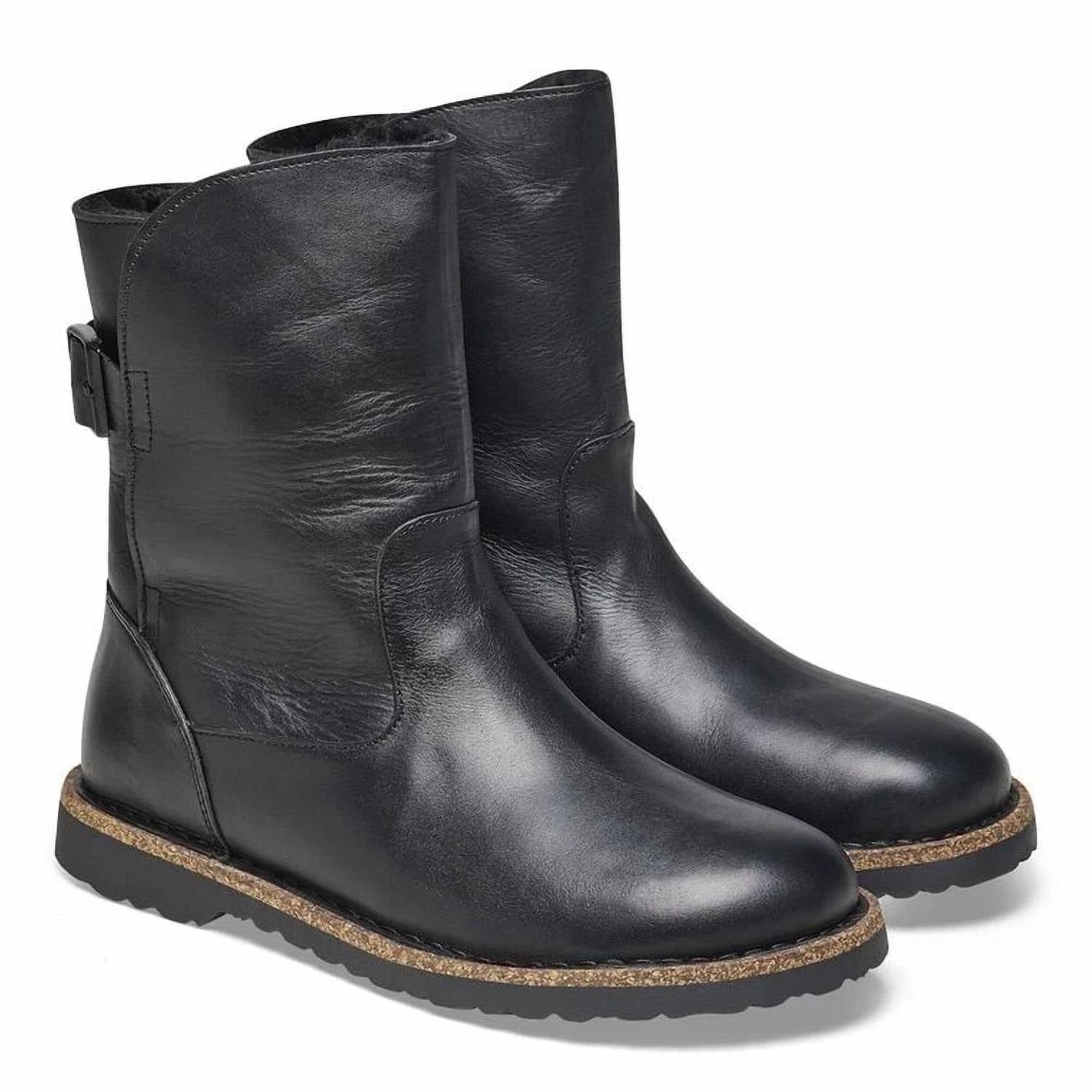 Women's Uppsala Shearling Leather Boots In Black