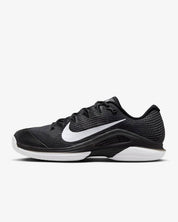 Men's Zoom Vapor 12 Hard Court Tennis Shoes In Black White On Smoke Grey