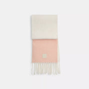 Coach Outlet Colorblock Muffler With Rubber Patch