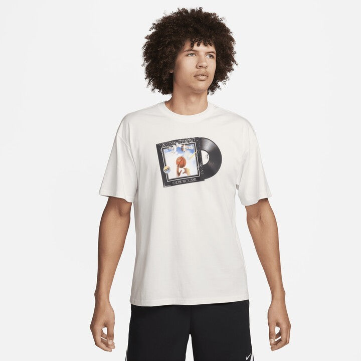Men's Nike Max90 Basketball T-Shirt Summit White Graphic Print Cotton DSG154