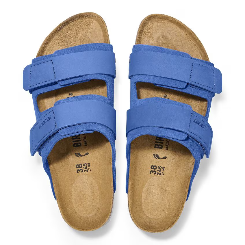 Women's Birkenstock Uji 1025712 Sandal US 7-7.5 Blue Suede Leather Comfort KHD165