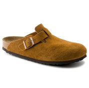 Unisex Boston Soft Footbed Suede Leather Narrow Fit Clogs In Mink