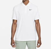 Court Dri Fit Solid Tennis Polo Shirt In White