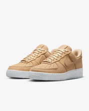 Women's Nike Air Force 1 Premium DR9503-201 Sneaker 5 Tan Leather Shoes GBNC253