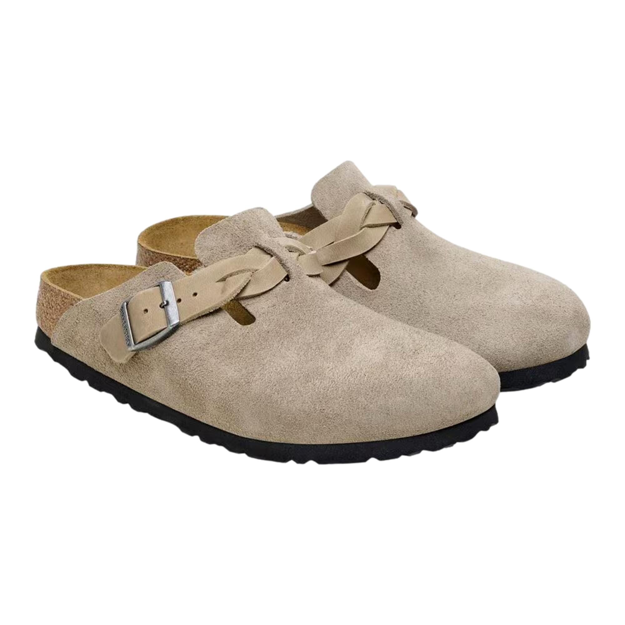 Women's Birkenstock Boston Braided Taupe 1026694