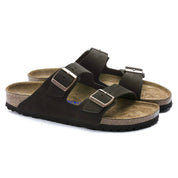 Unisex Arizona Soft Footbed Suede Sandals In Mocha