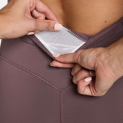 Women's High-Waisted Full-Length Leggings In Tattoo|Burgundy Crush