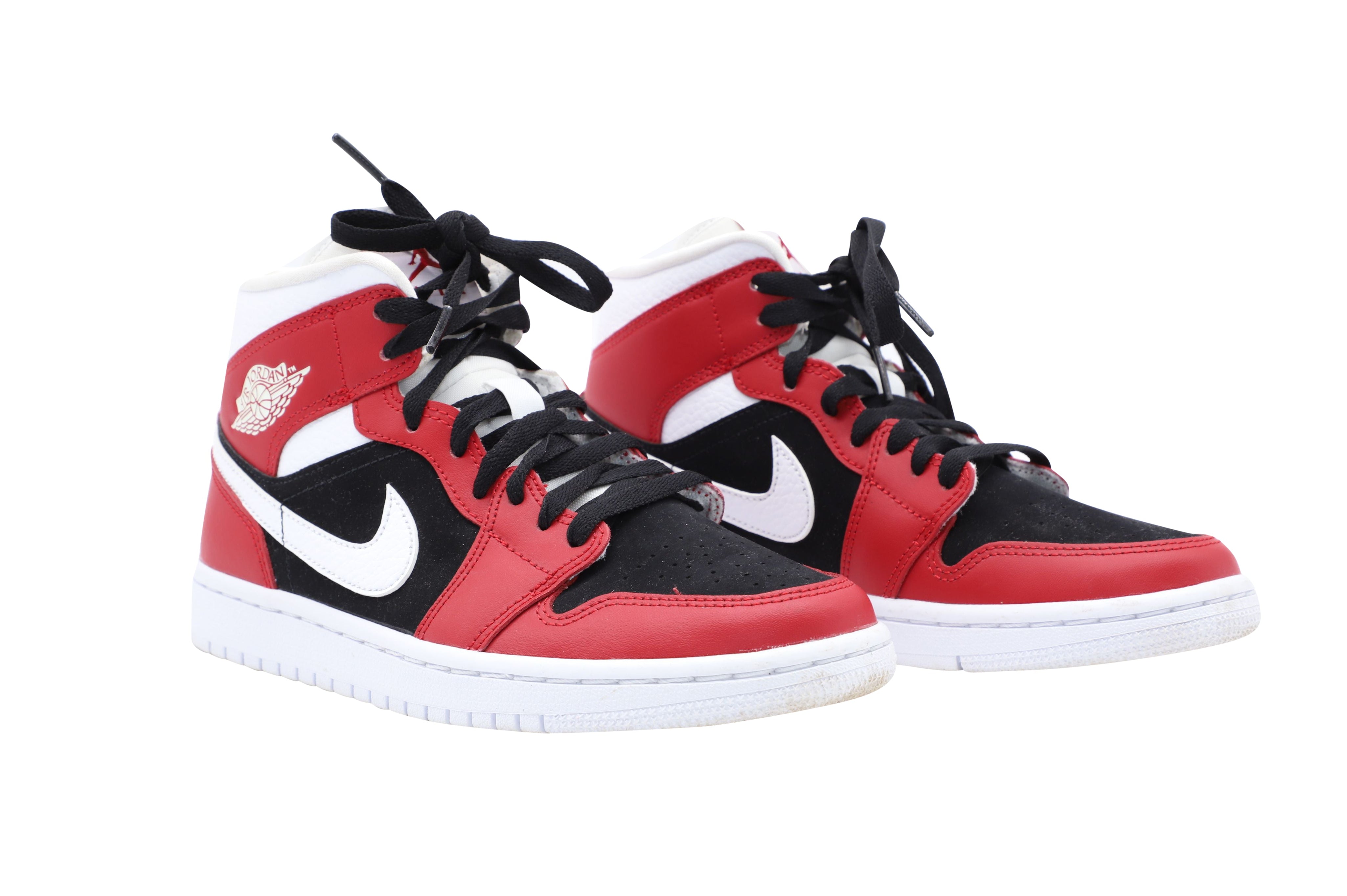 Nike Jordan 1 Mid in Gym Red Black Leather