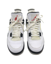 Nike Air Jordan 4 Retro High Top Sneakers in White Cement Leather