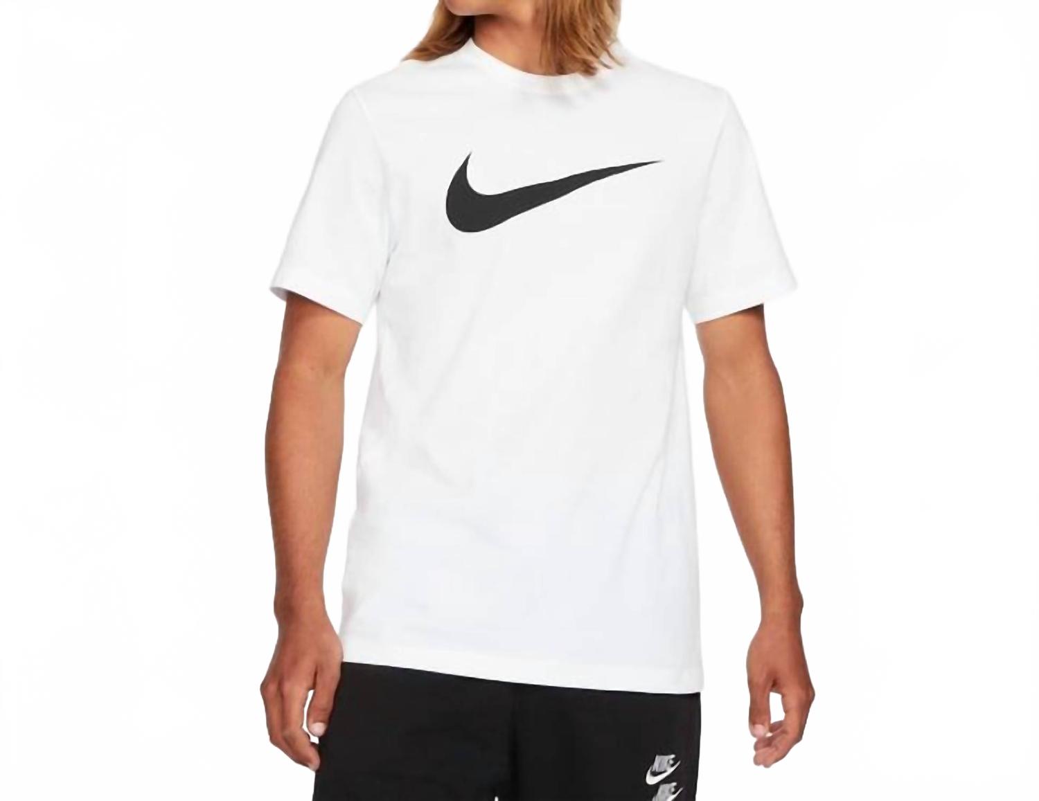 Sportswear Swoosh Short Sleeve Tee In White/black