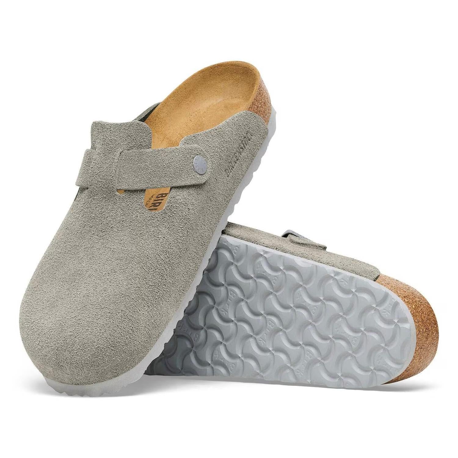 Unisex Boston Clogs In Corduroy Stone Coin