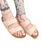 Women's Arizona Birko-Flor Sandals In New Beige