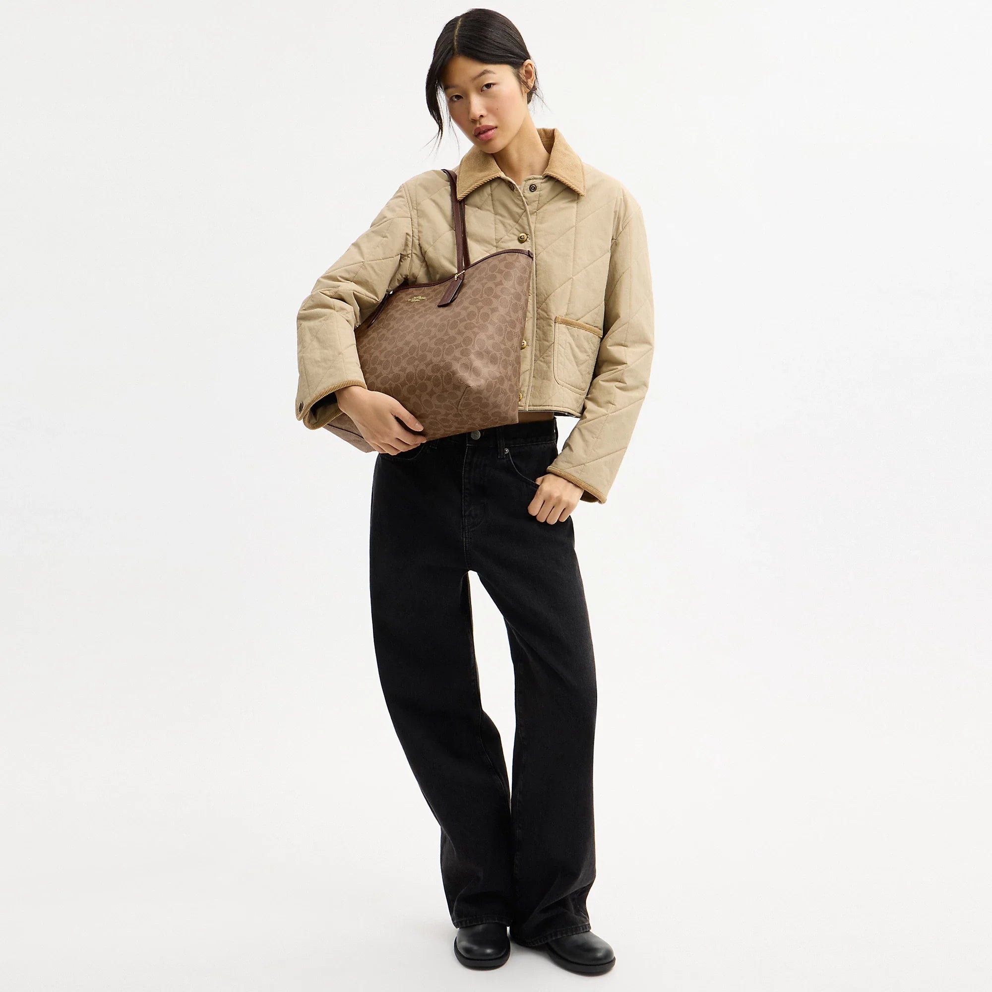 Coach Outlet City Tote Bag In Signature Canvas
