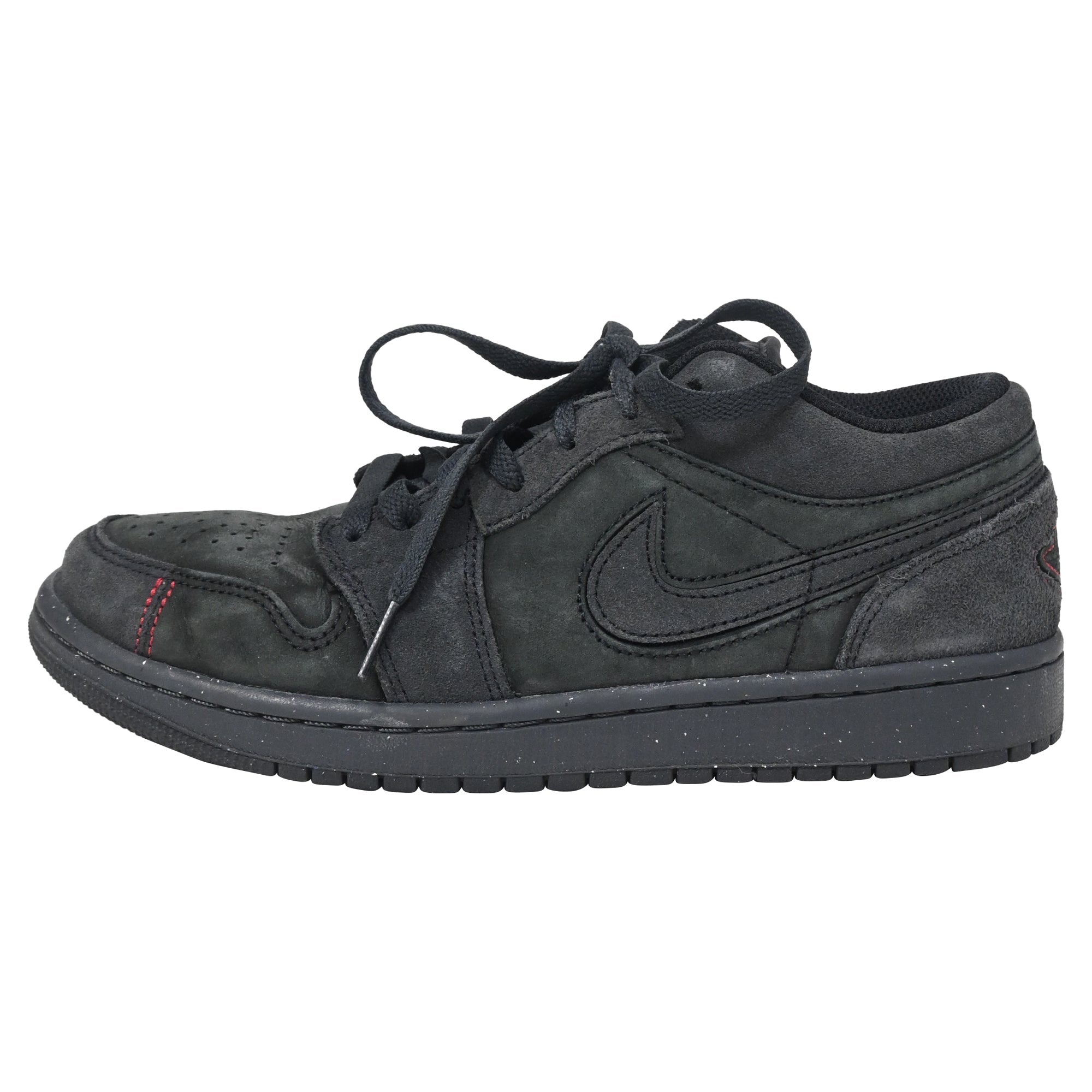 Nike Air Jordan 1 Low SE Craft Sneakers in Black Leather