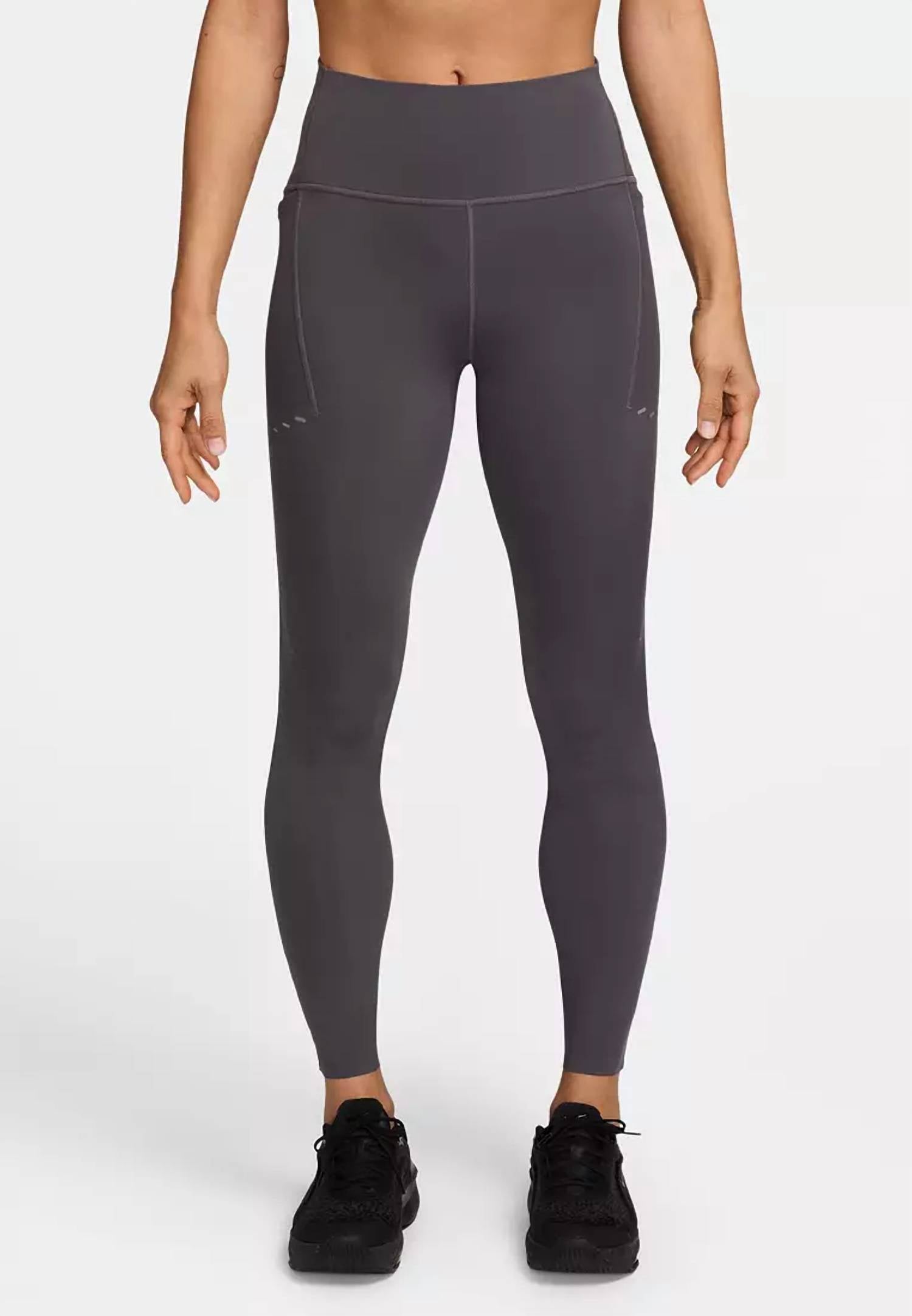 Swift High-Waisted 7/8 Running Leggings In Thunder Grey/reflective Silver
