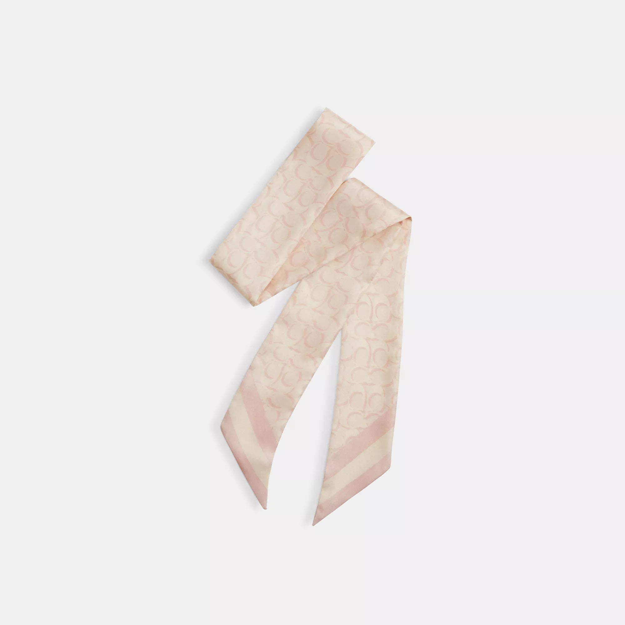 Coach Outlet Signature Print Silk Skinny Scarf
