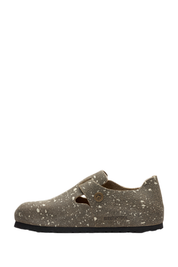 London Model Ankle Flats with Suede Upper and Anatomical Footbed