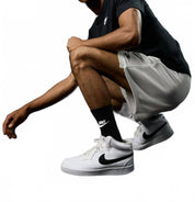 Men's Court Vision Mid Next Nature Shoes In White/black