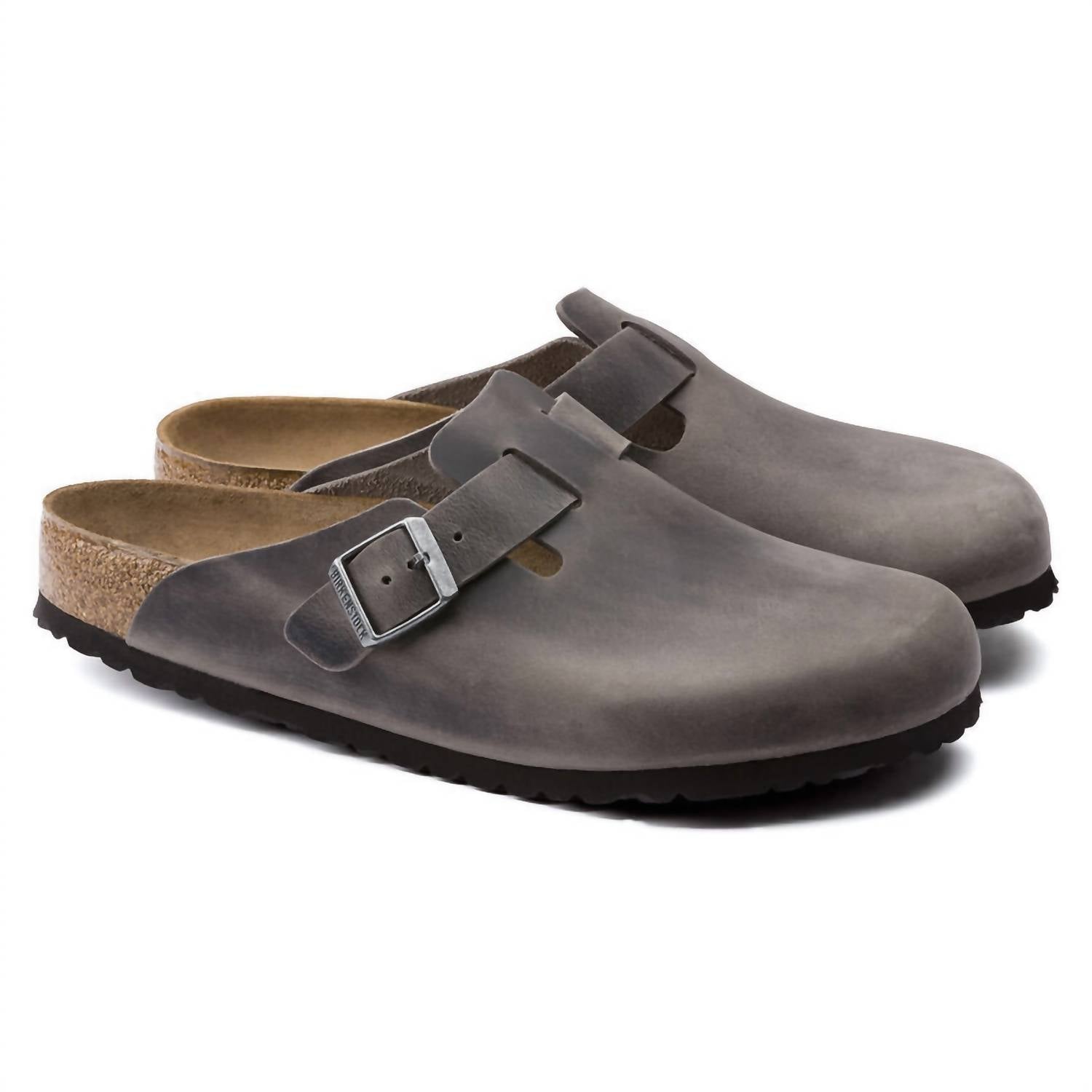 Unisex - Boston Leather Clog In Iron
