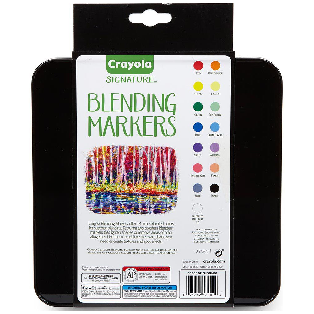16pc Crayola Signature Blending Markers w/ Tin 9y+
