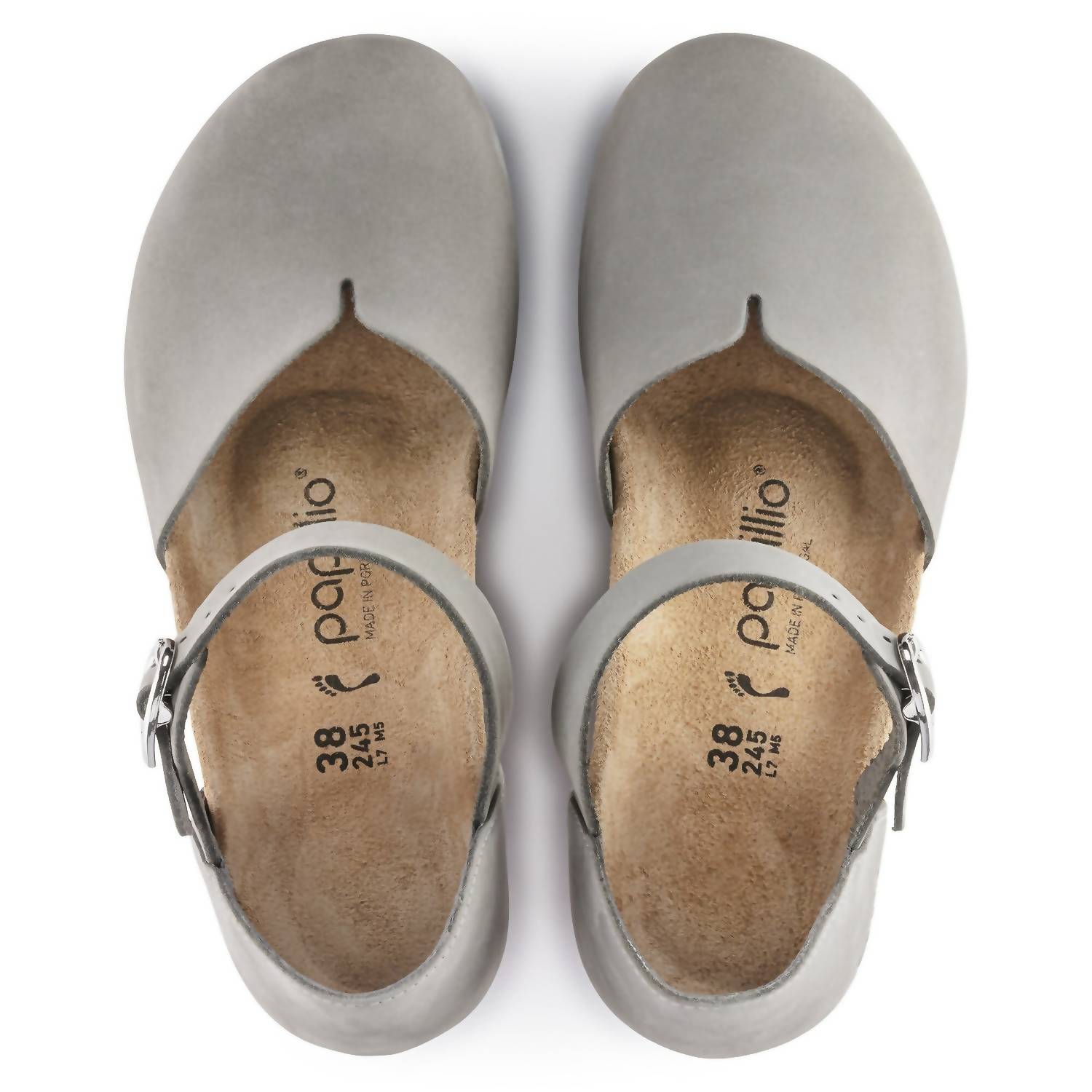 Women's Mary Ring-Buckle Narrow Sandal In Dove Gray