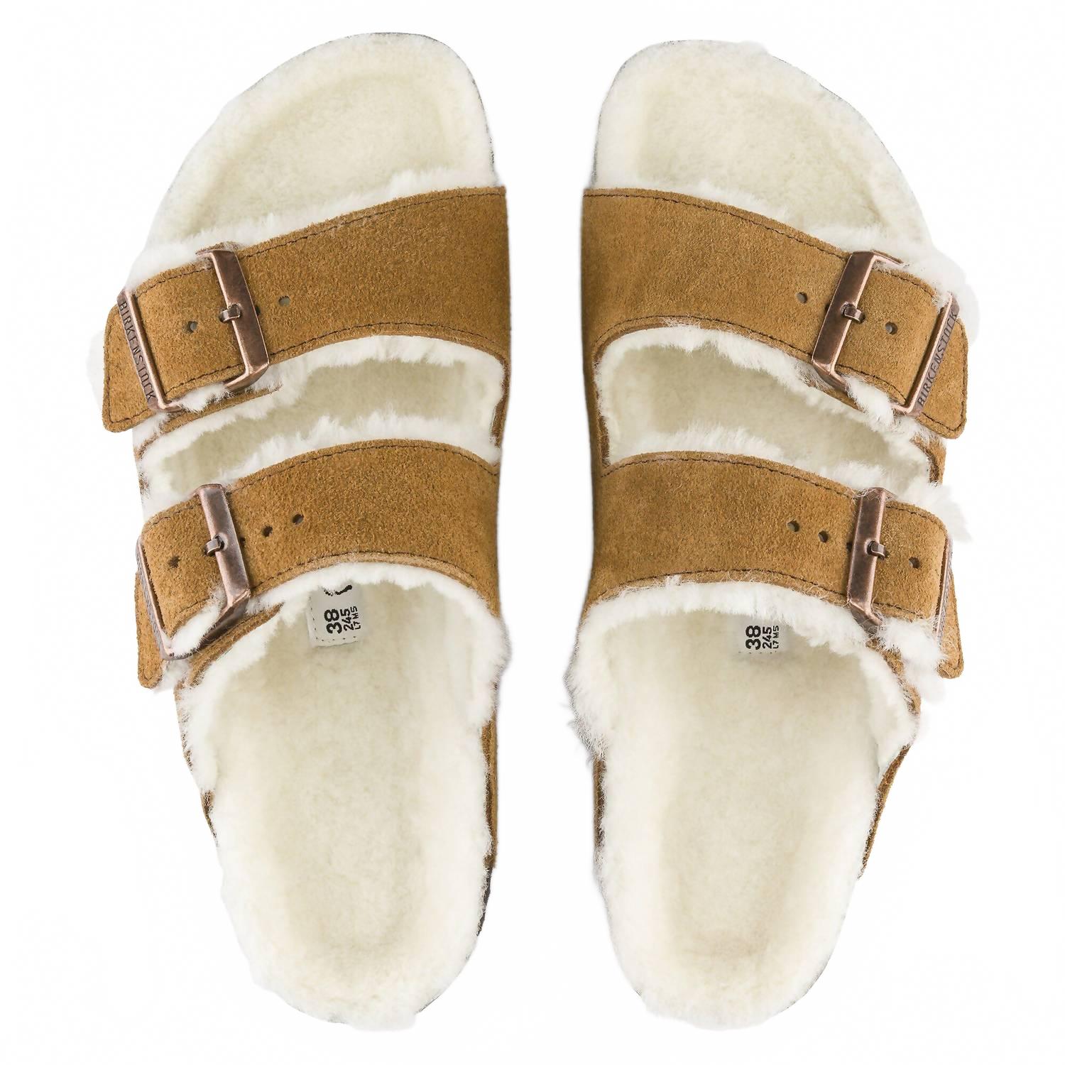 Unisex Arizona Shearling Sandal In Mink